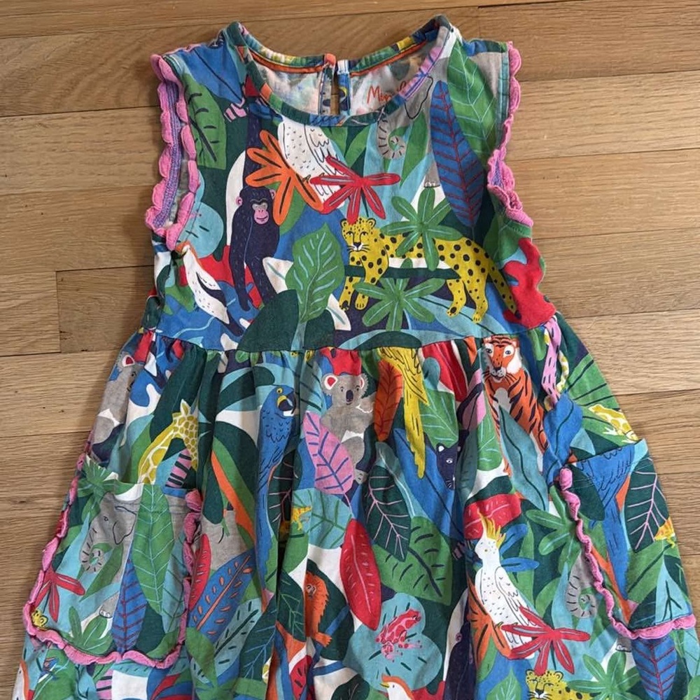 Mini Boden Colorful Jungle Print Dress